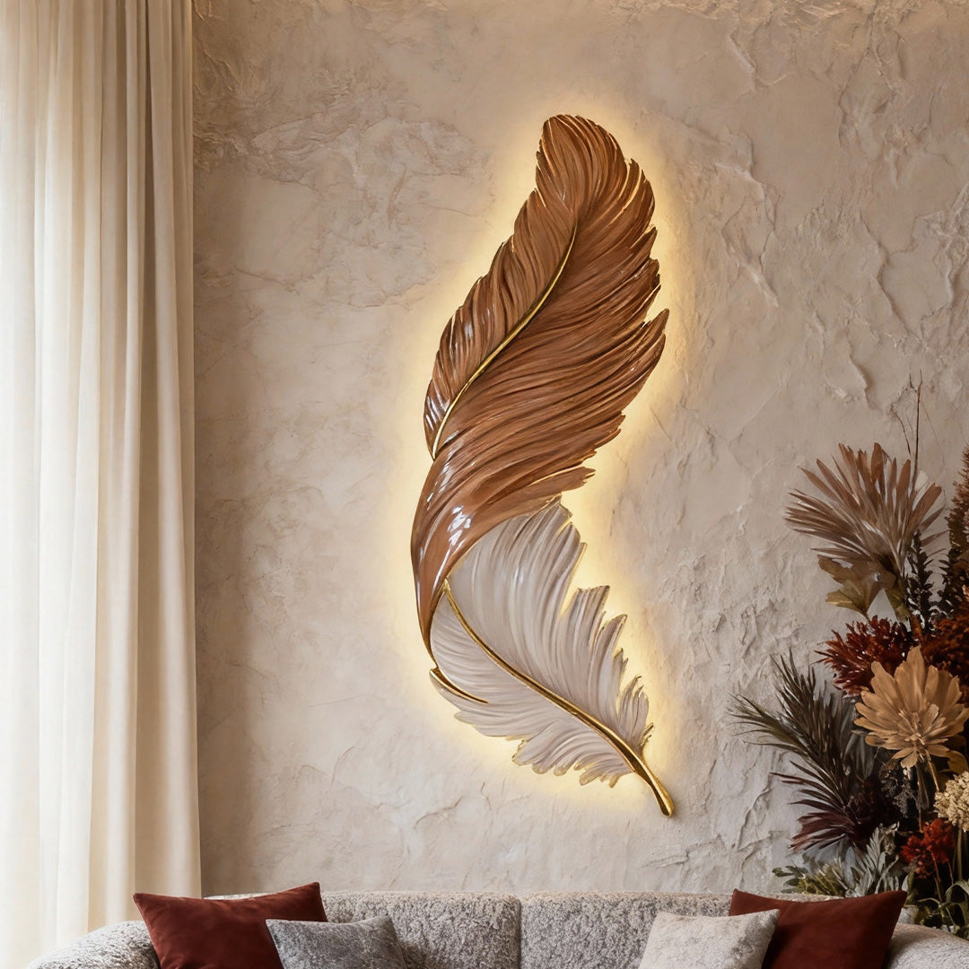 Sculpted Plume LED Wall Light
