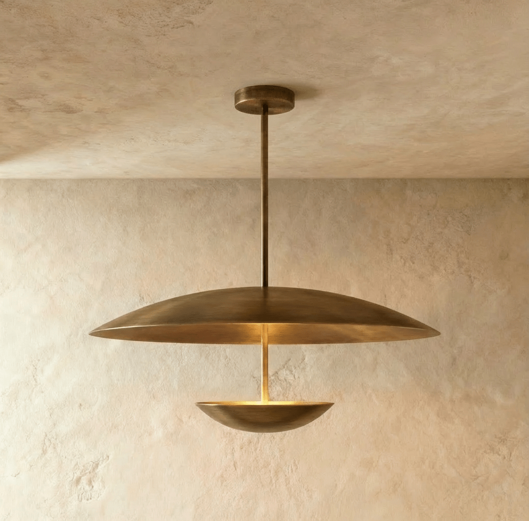 Wide Disc Metal Pendant Light