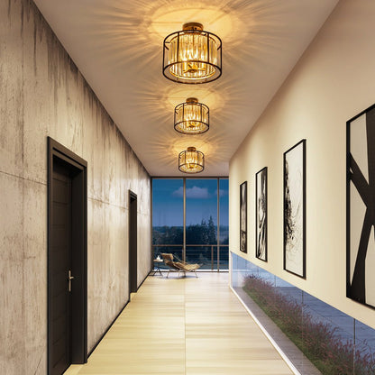 Open Frame Crystal Ceiling Light