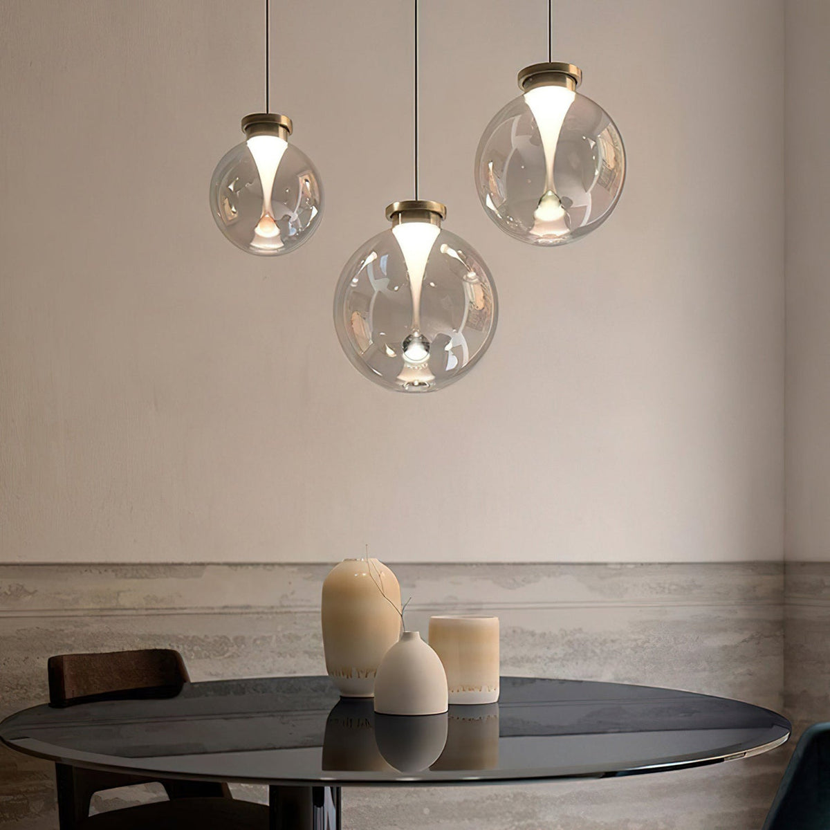 Tinted Glass Globe Pendant Light