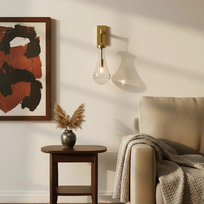 Teardrop Glass Wall Light