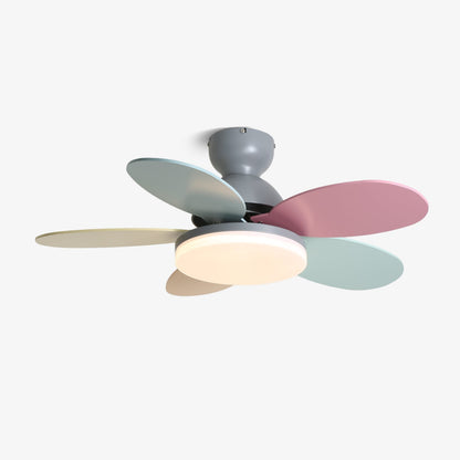 Flower Blade Wood Ceiling Fan