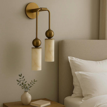 Alabaster Column Wall Light
