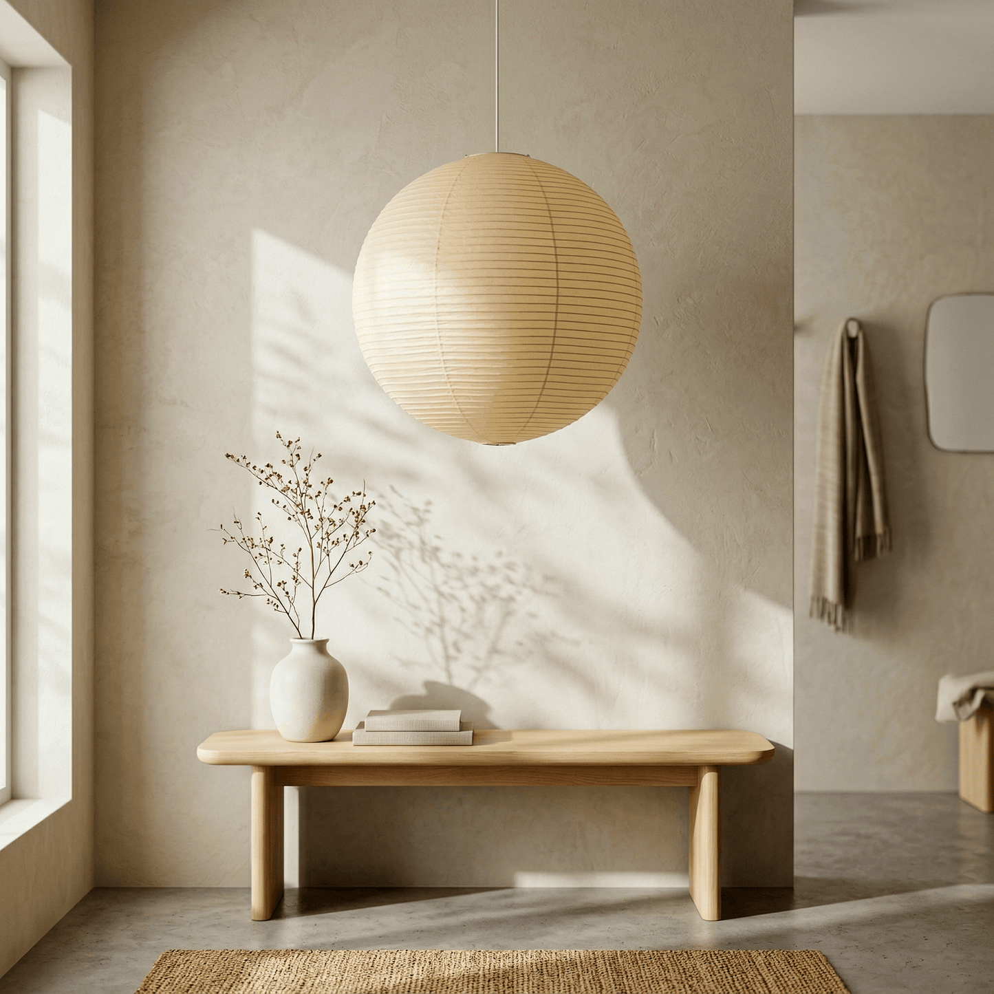 Washi Paper Globe Pendant