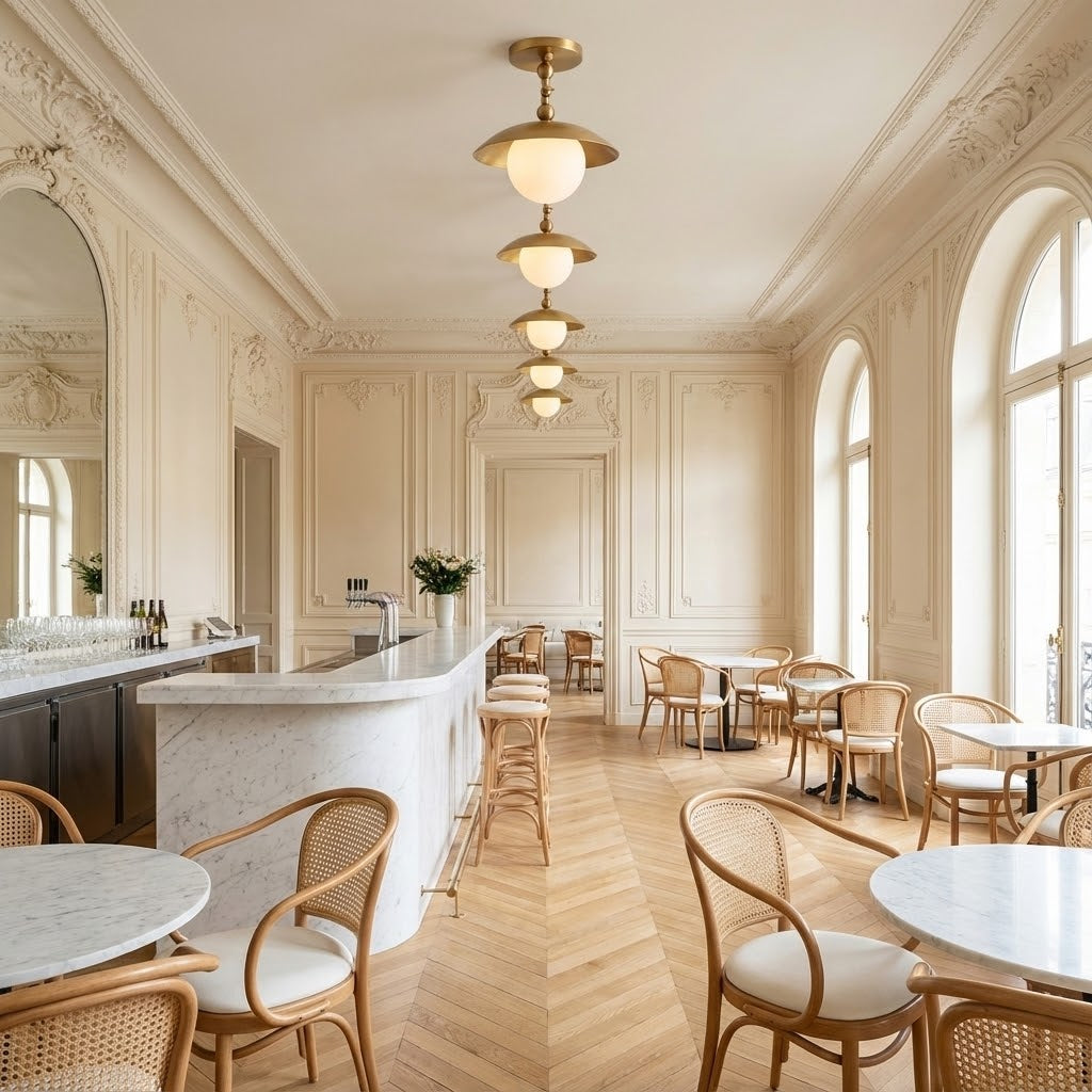Brass Dome Semi-Flush Ceiling Light