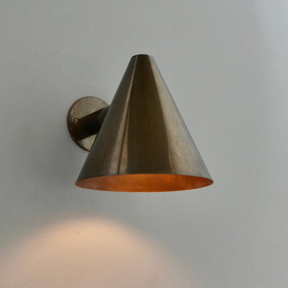Coniva Minimalist Brass Cone Wall Light