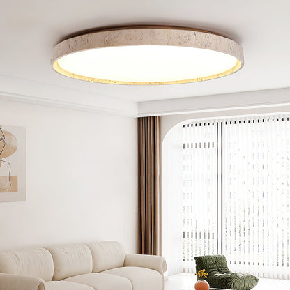 Walnut Travertine Disc Ceiling Light
