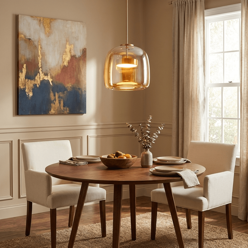 Hand-Blown Glass Dome Pendant Light