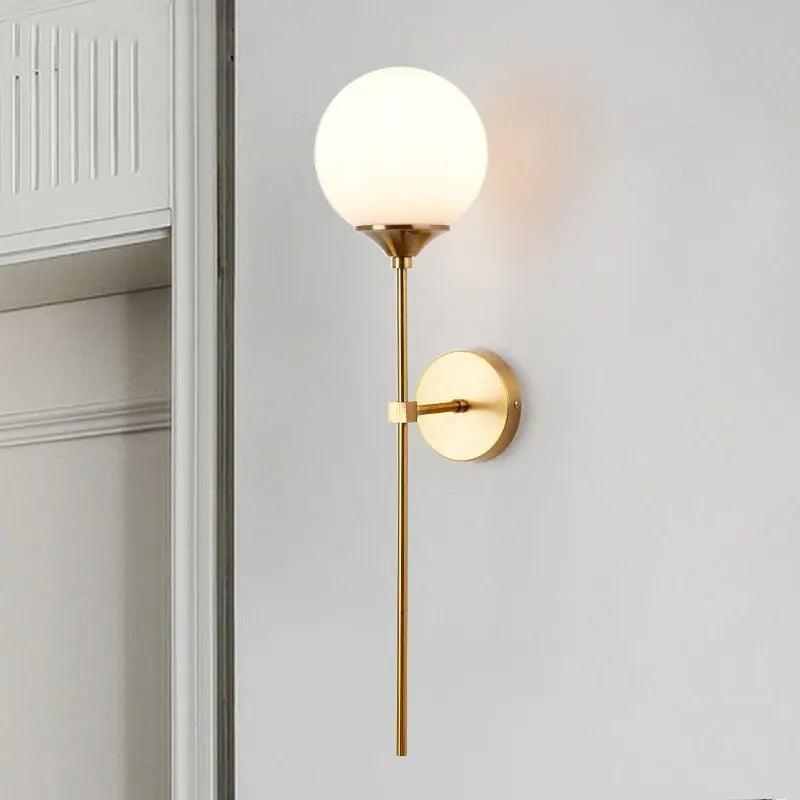 Velmira Mid-Century Glass Globe Wall Light