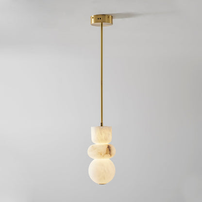Stacked Alabaster Pendant Light