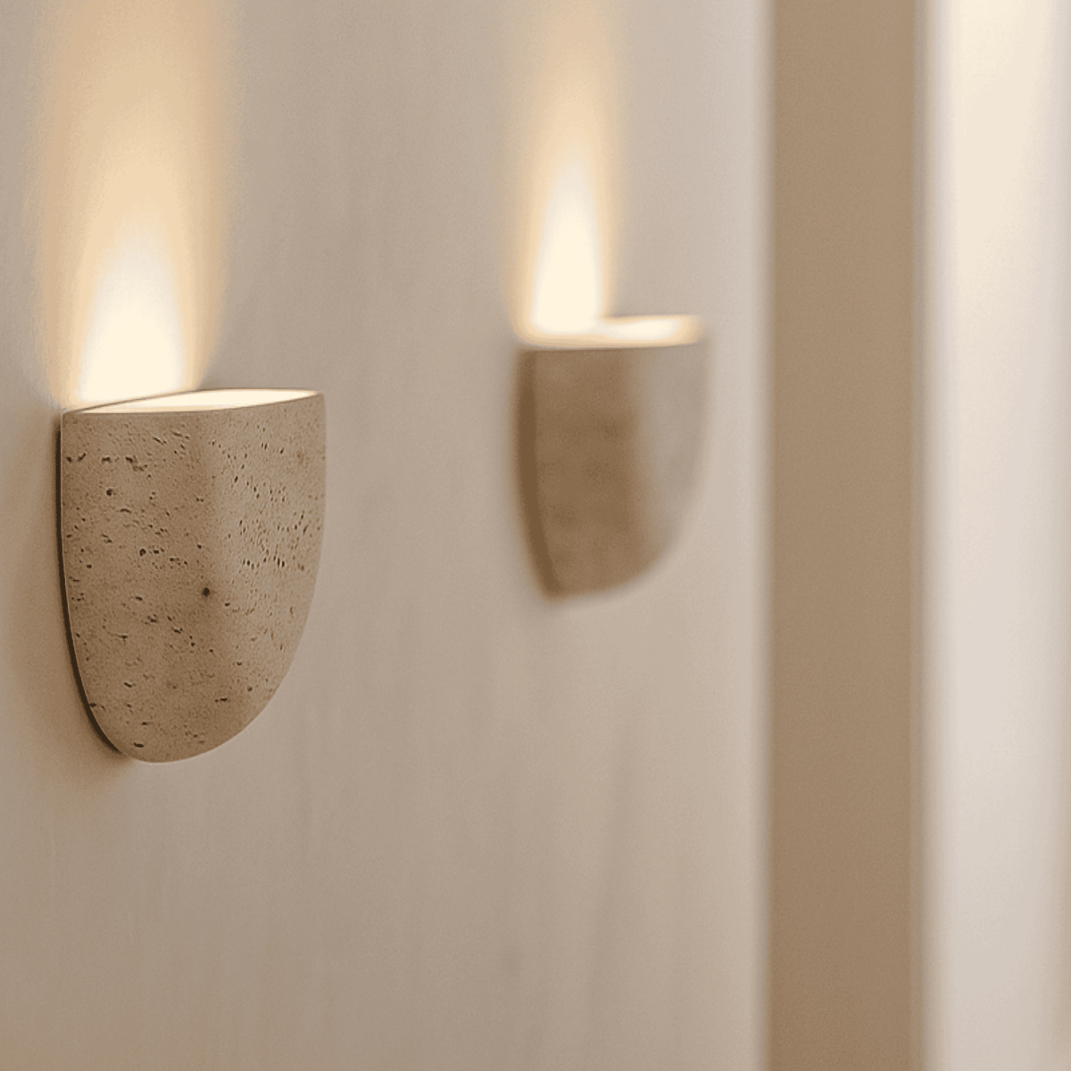 Cavelle Wabi-Sabi Travertine Wall Sconce