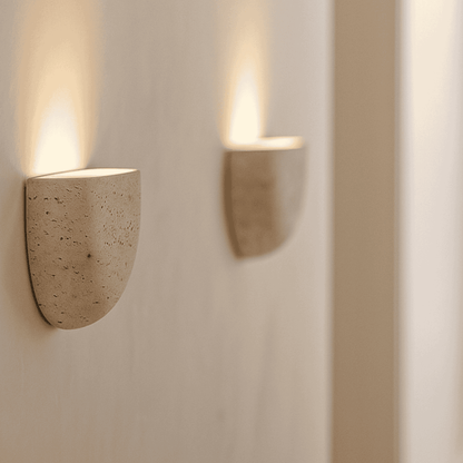 Cavelle Wabi-Sabi Travertine Wall Sconce