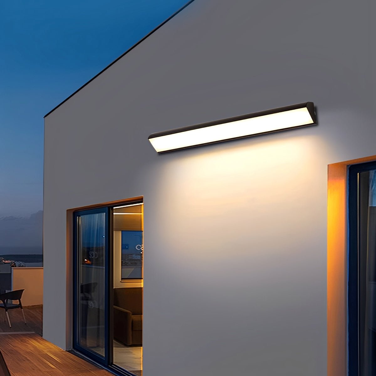 Tanvelle Minimalist Aluminium Linear Outdoor Wall Light