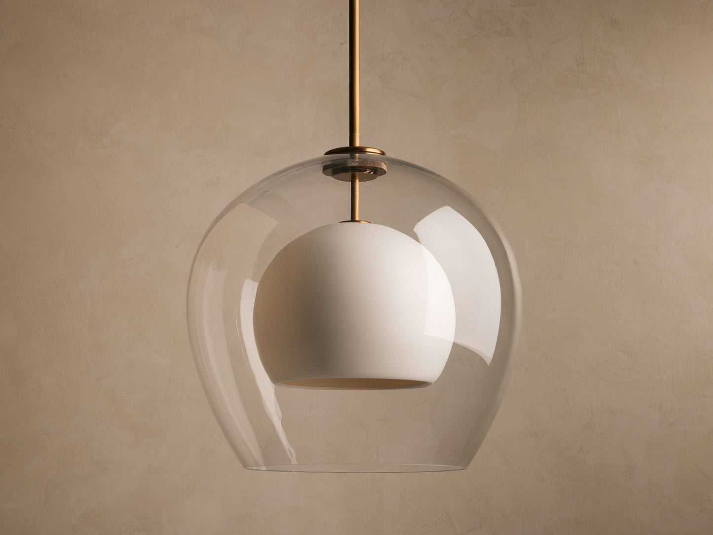 Double Dome Glass Pendant