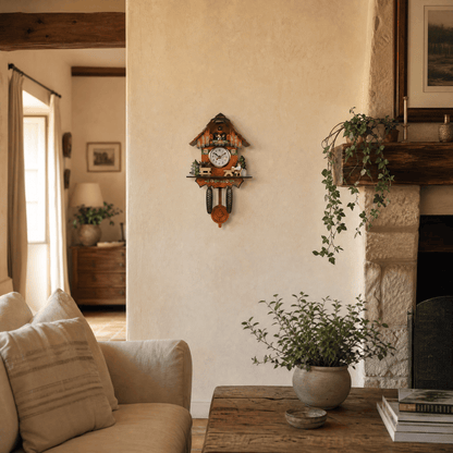 Corlinda Rustic Wood Cuckoo Clock
