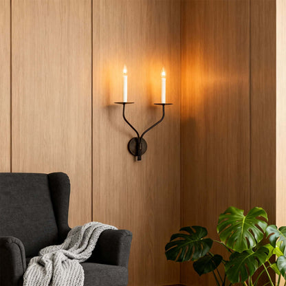 Candlestick Brass Wall Sconce