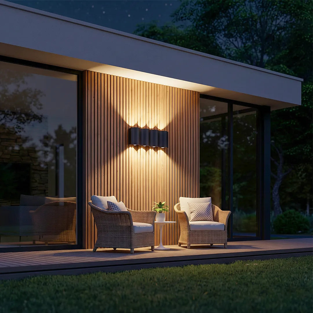 Wave LED Outdoor Wall Light
