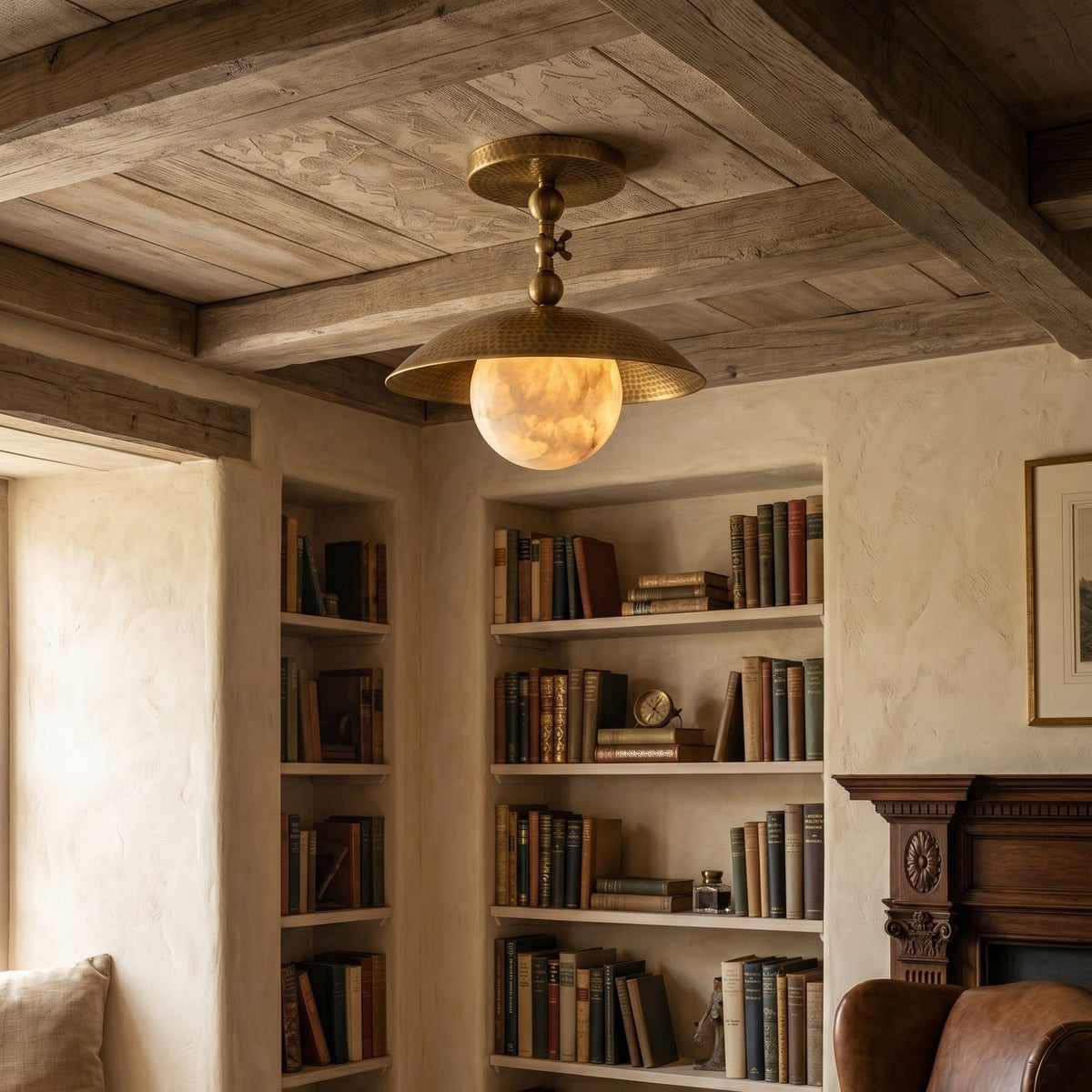 Hammered Dome Flush Ceiling Light
