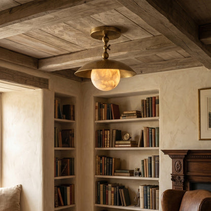 Hammered Dome Flush Ceiling Light