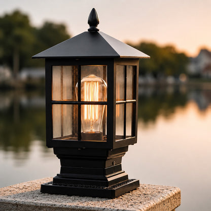 Dual Power Gate Post Lantern