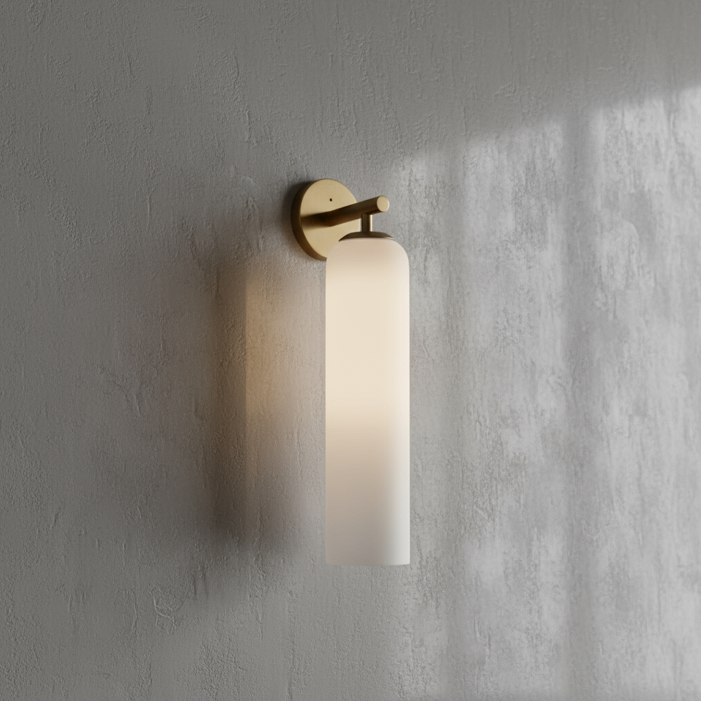 Lumessa Minimalist Glass Cylinder Wall Light