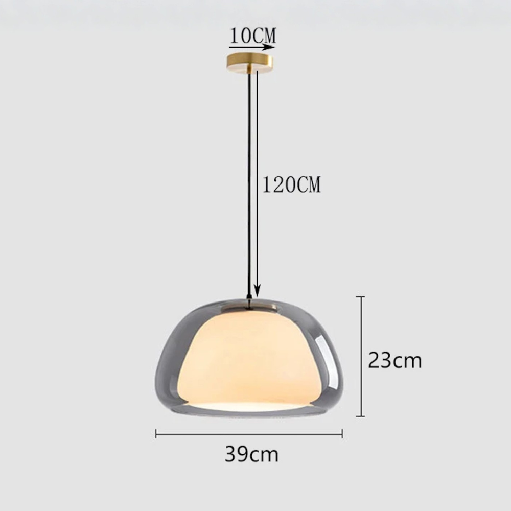 Tinted Glass Dome Pendant