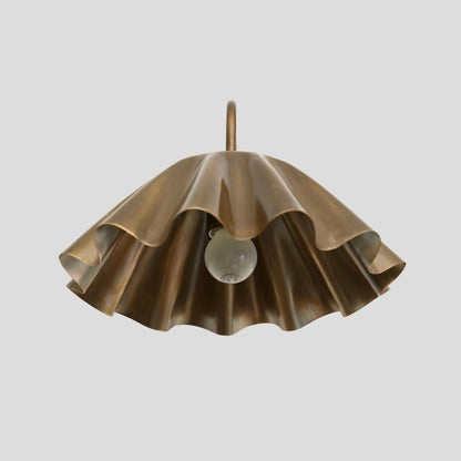 Ruffora Organic Brass Flower Wall Sconce