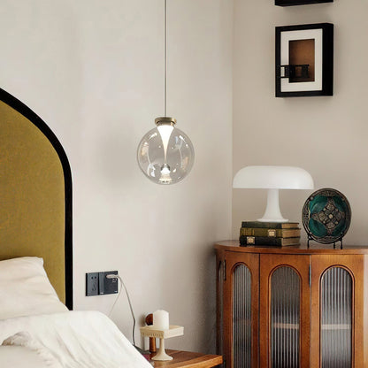 Tinted Glass Globe Pendant Light
