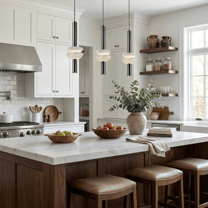 Alabaster Disc Pendant Light