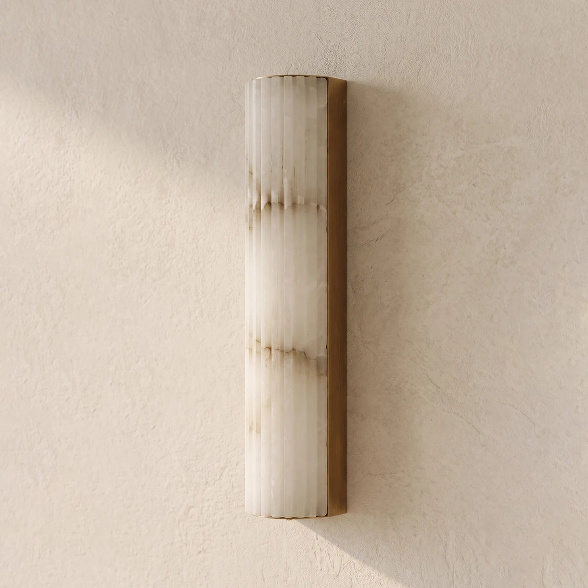 Rivenna Minimalist Fluted Alabaster Wall Light