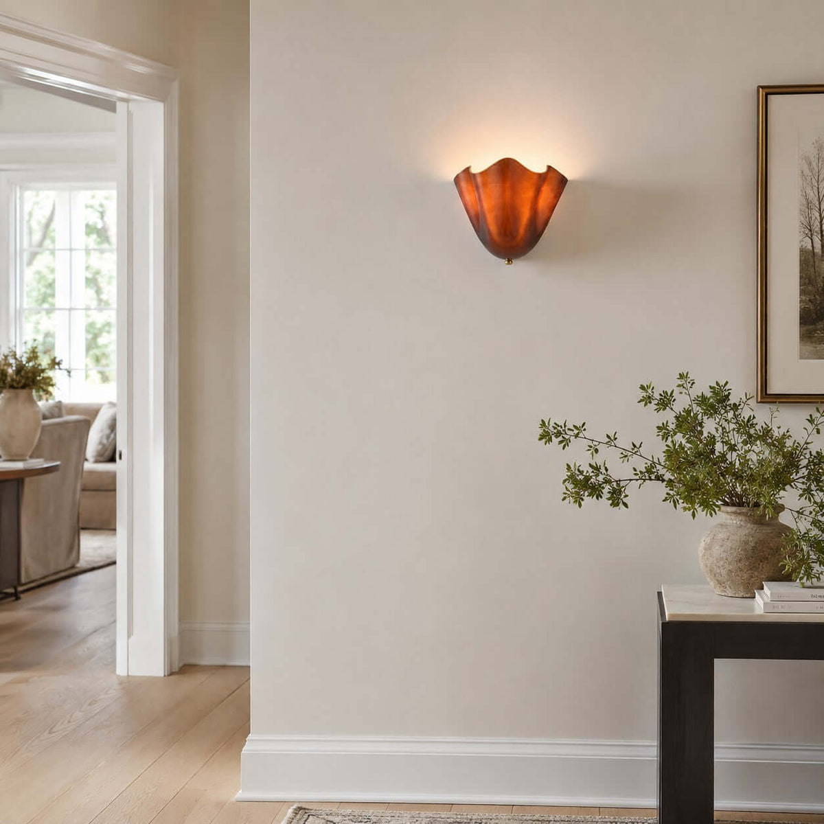 Draped Glass Wall Light