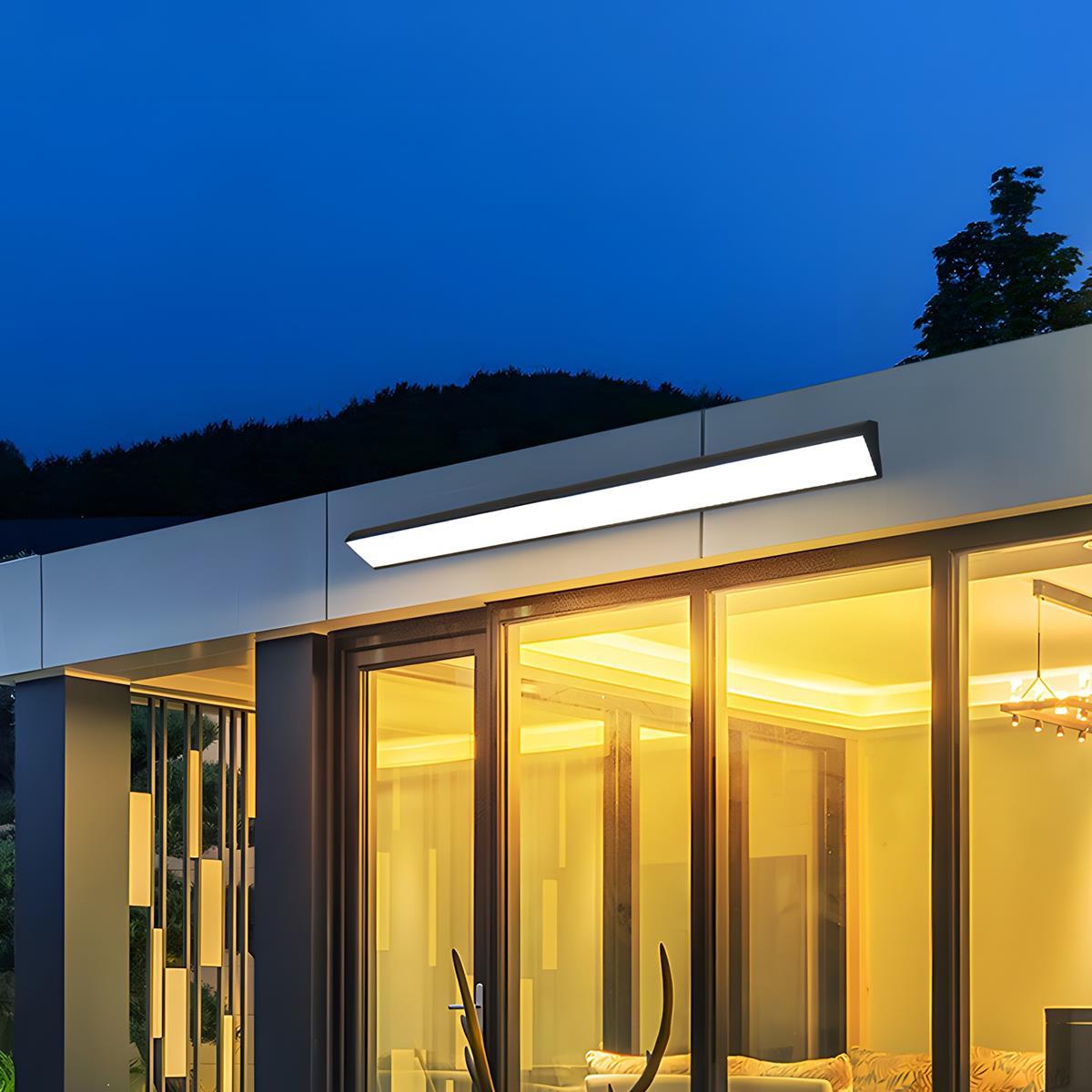 Tanvelle Minimalist Aluminium Linear Outdoor Wall Light
