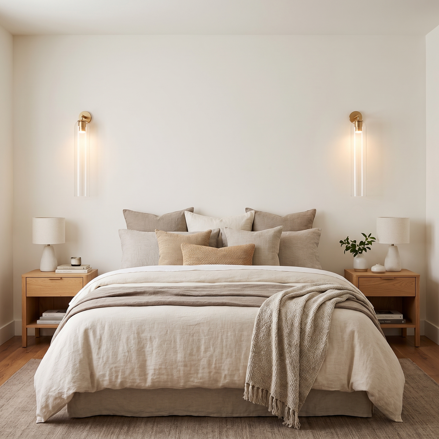 Tall Cylinder Glass Wall Sconce