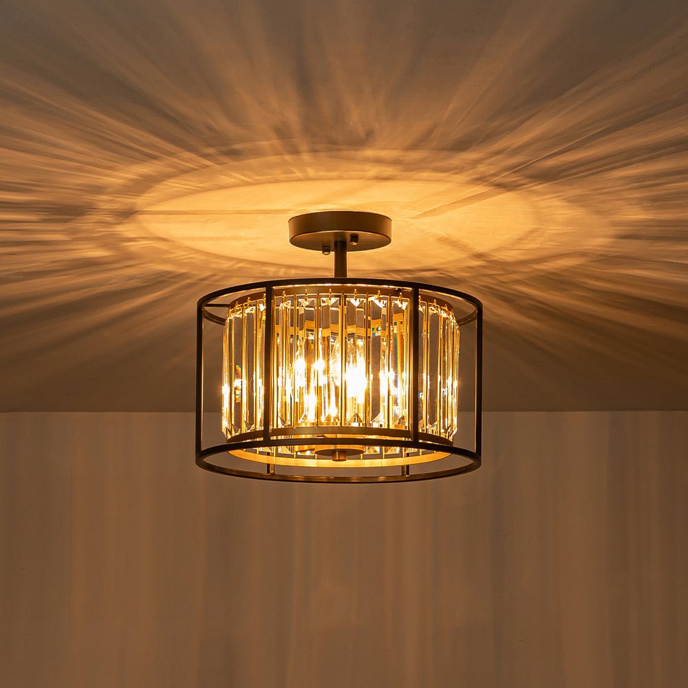 Open Frame Crystal Ceiling Light