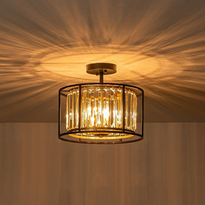 Open Frame Crystal Ceiling Light
