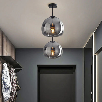 Velsora Modern Copper Glass Ceiling Light