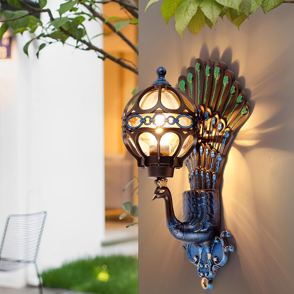 Fanned Plume Outdoor Wall Light