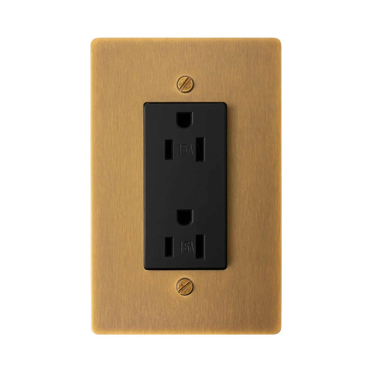 Corvanel Traditional Brass Duplex Socket Outlet