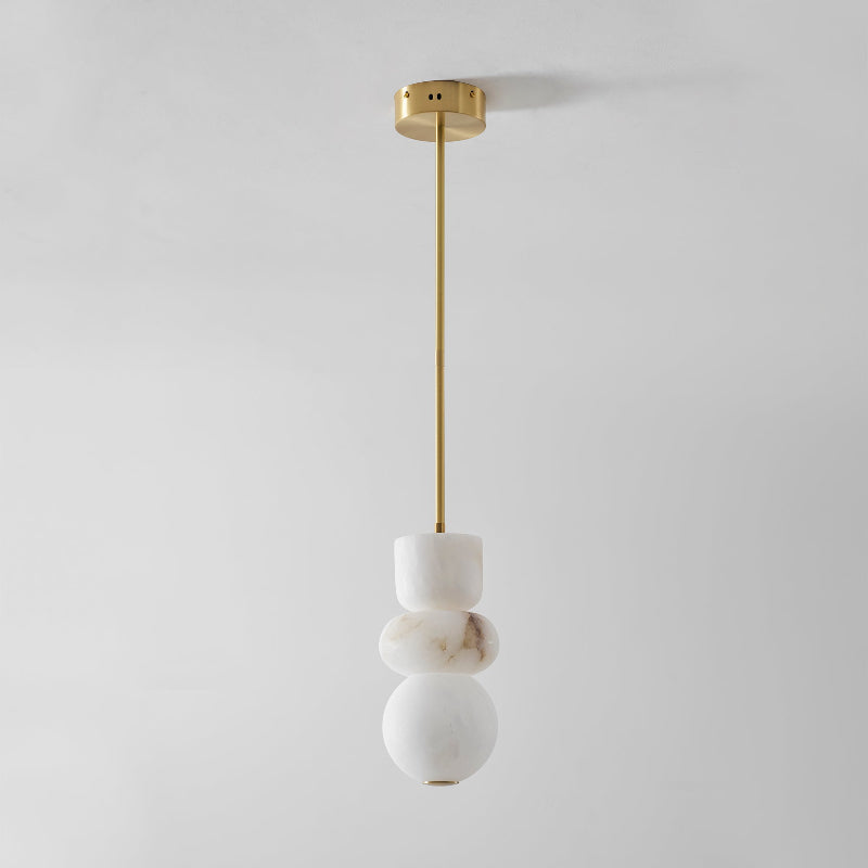 Stacked Alabaster Pendant Light