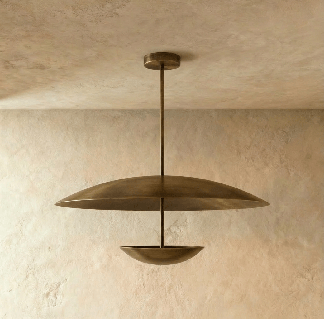 Wide Disc Metal Pendant Light