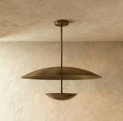 Wide Disc Metal Pendant Light
