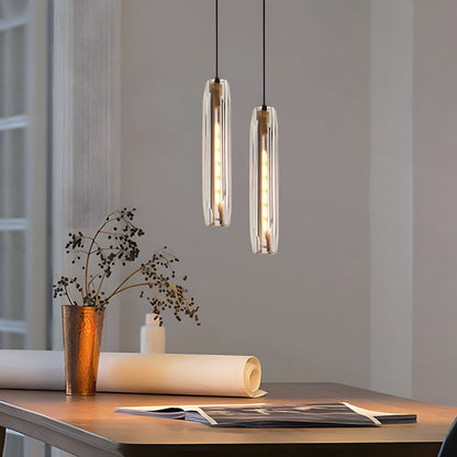 Brass Crystal Rod Pendant Light