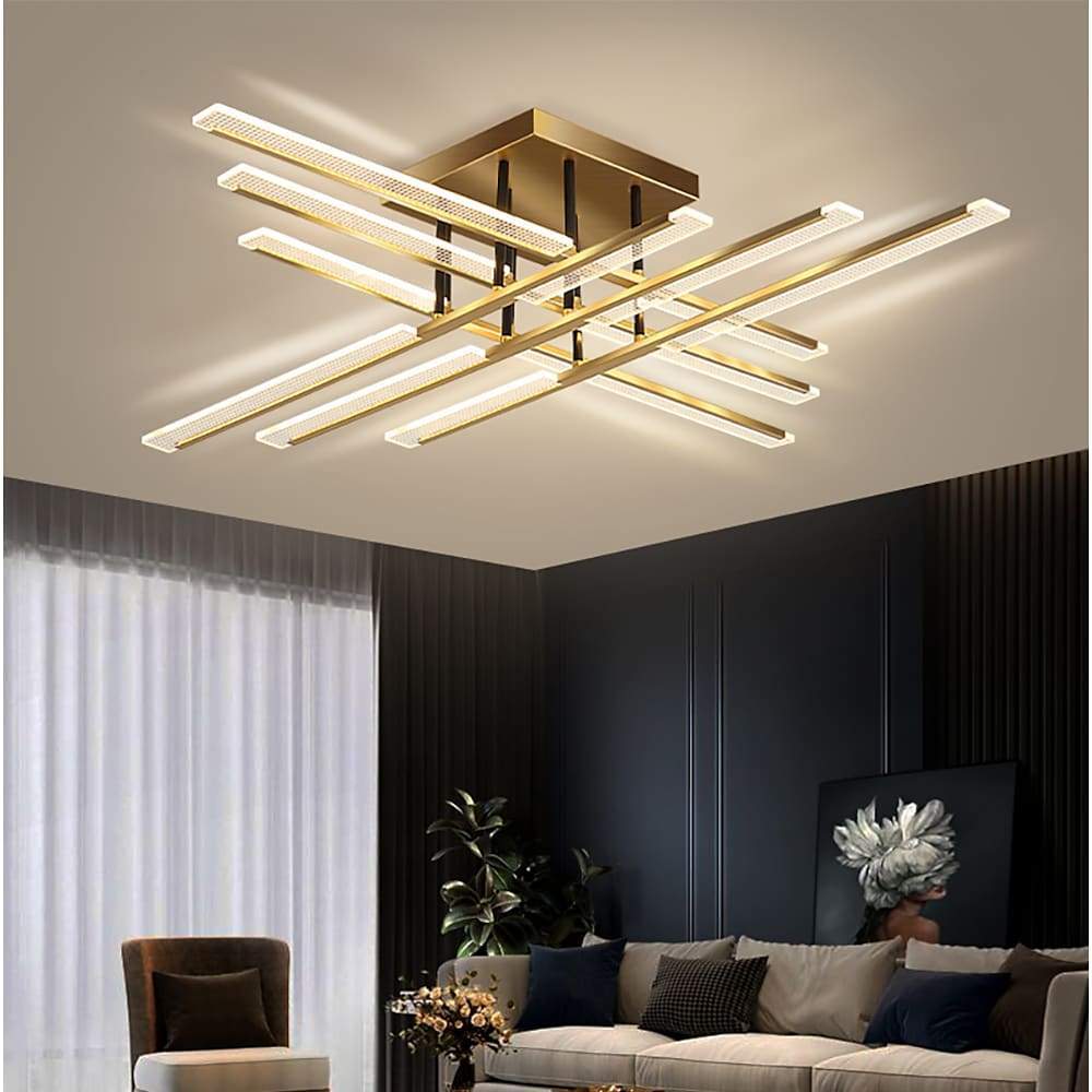 Gold Linear Bar Ceiling Light