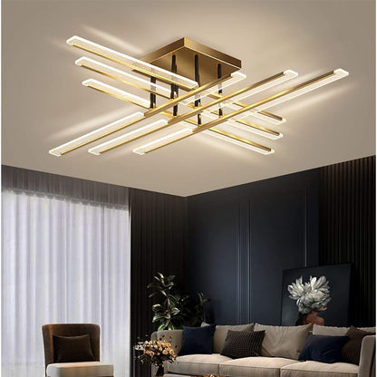 Gold Linear Bar Ceiling Light