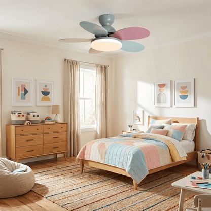 Flower Blade Wood Ceiling Fan