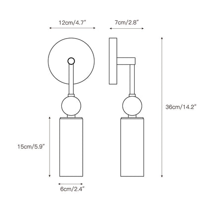 Alabaster Column Wall Light