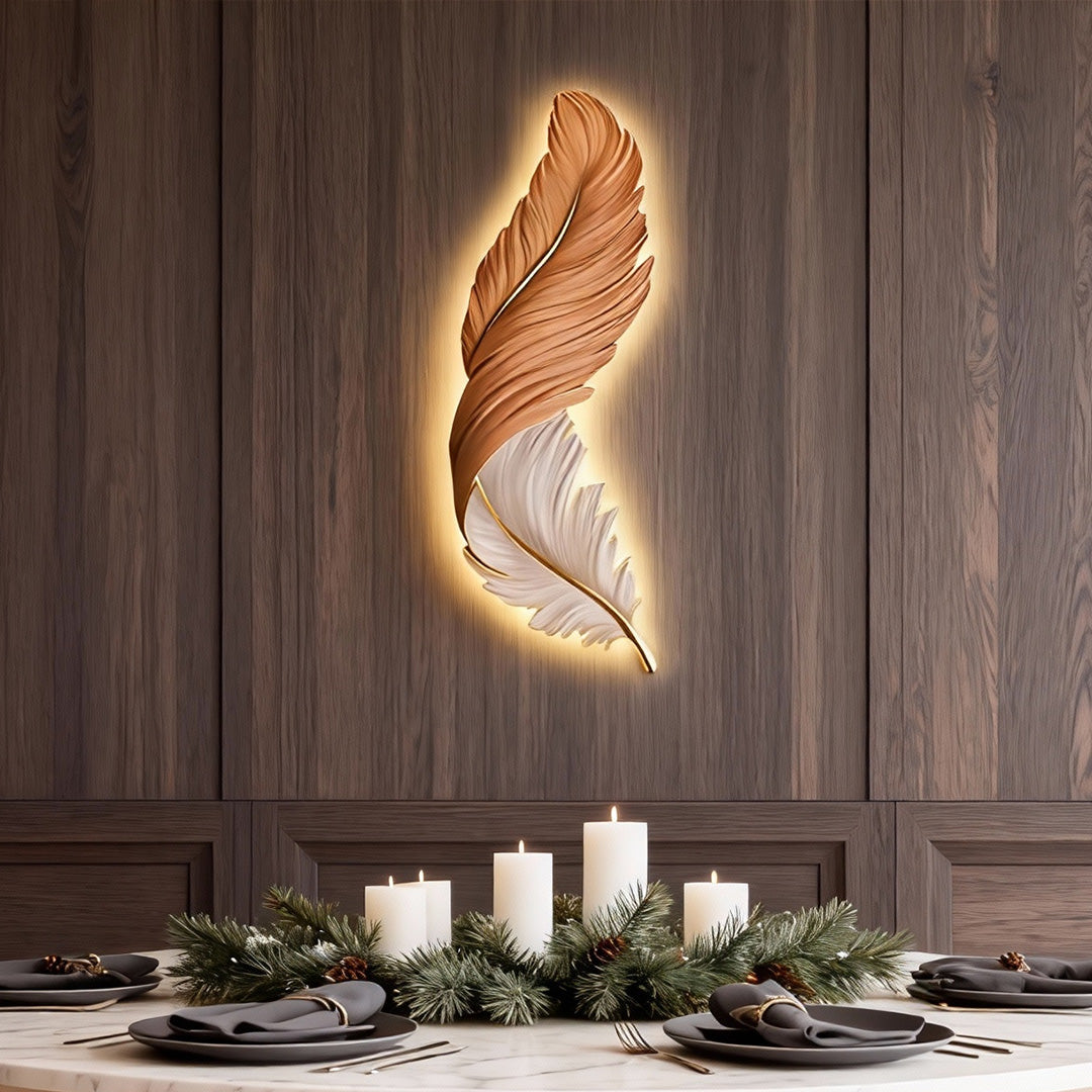 Sculpted Plume LED Wall Light