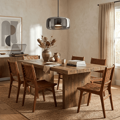 Hand-Blown Glass Dome Pendant Light