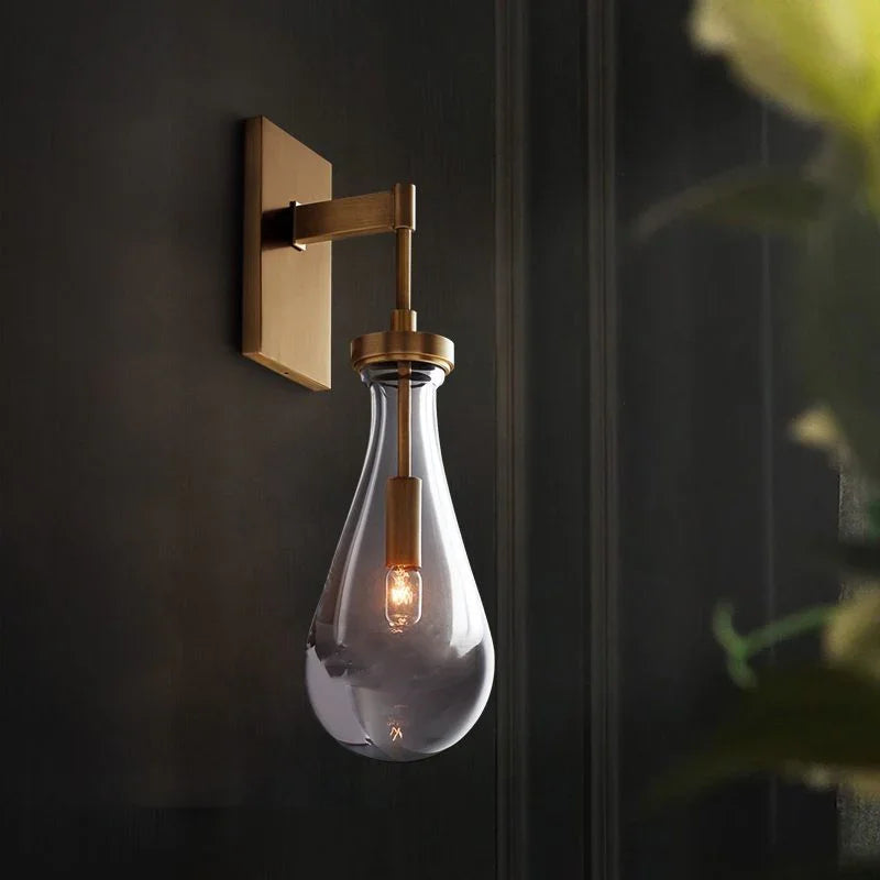 Teardrop Glass Wall Light