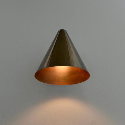 Coniva Minimalist Brass Cone Wall Light